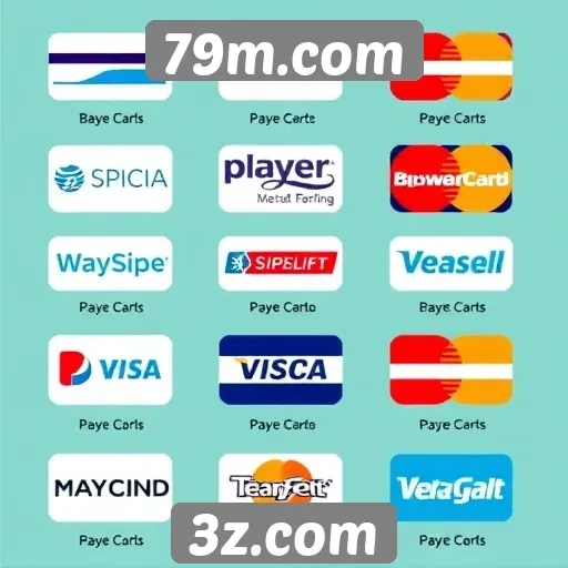 Variedade de métodos de pagamento aceitos no 79m.com
